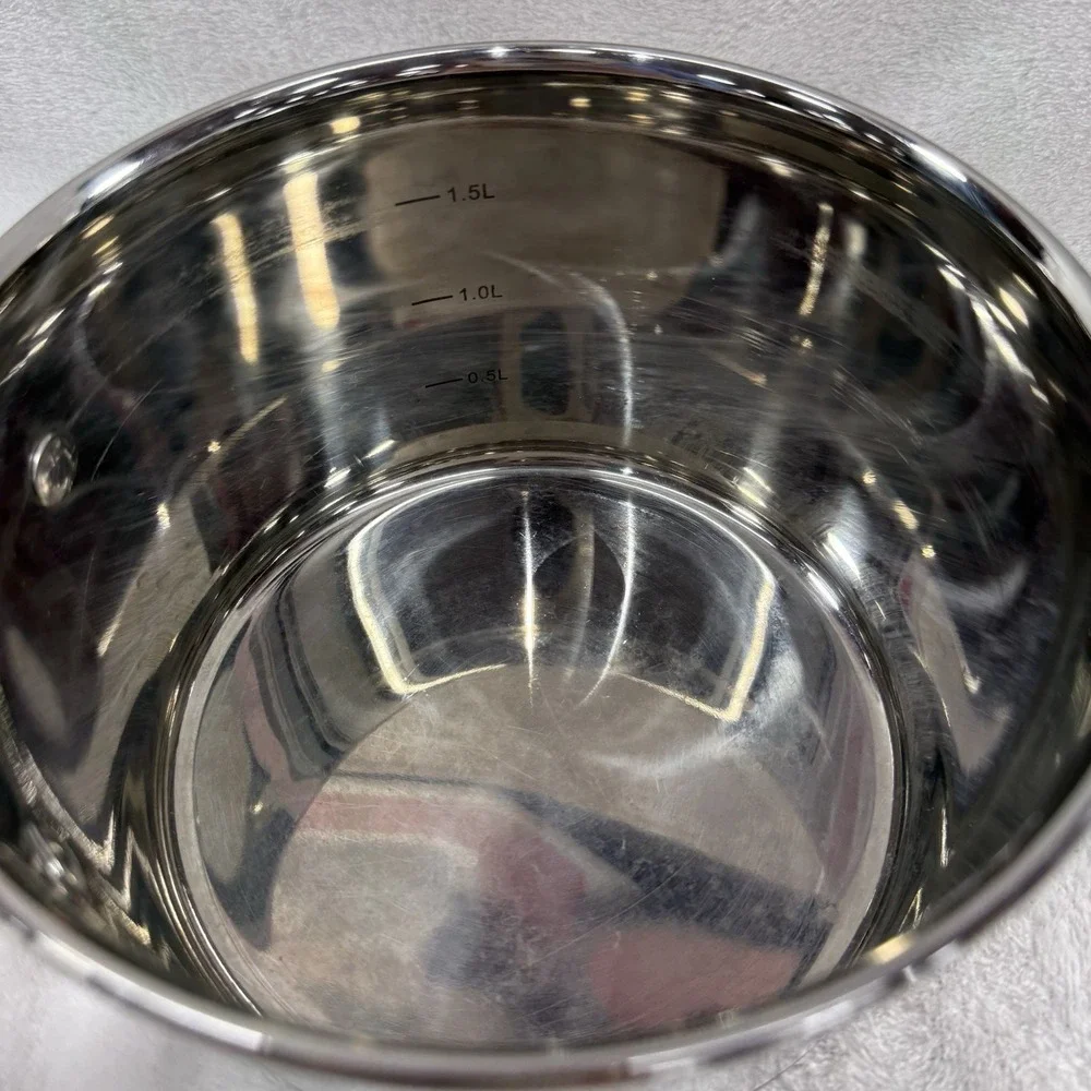 DAVID BURKE Gourmet Pro Stainless 2 Qt Sauce Pan WITH Glass Lid/ Inner Measure